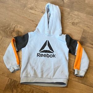 Reebok Kids Hoodie - Light Blue with Dark Gray and Bright Orange